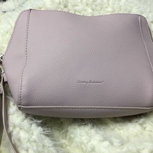 Tommy Bahama Leather Wristlet Clutch Mauve Pink